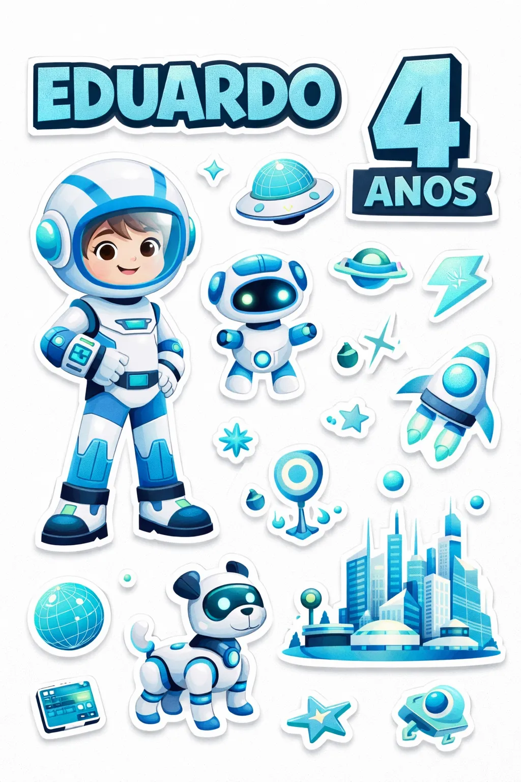 Topper Astronauta Azul
